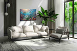 Sunlit Reef Serenade sealife canvas print, on wall, lifestyle preview