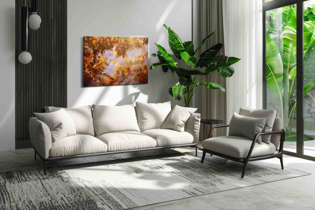Amber Harvest Reverie - Autumn Wall Art, Fall Canvas Print, Seasonal Decor