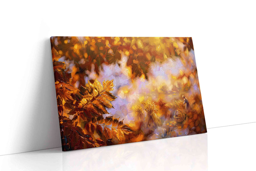 Amber Harvest Reverie autumn canvas print, gallery-wrapped, ready to hang