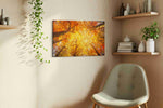 Cathedral of Amber Leaves autumn canvas print styled in a living room
