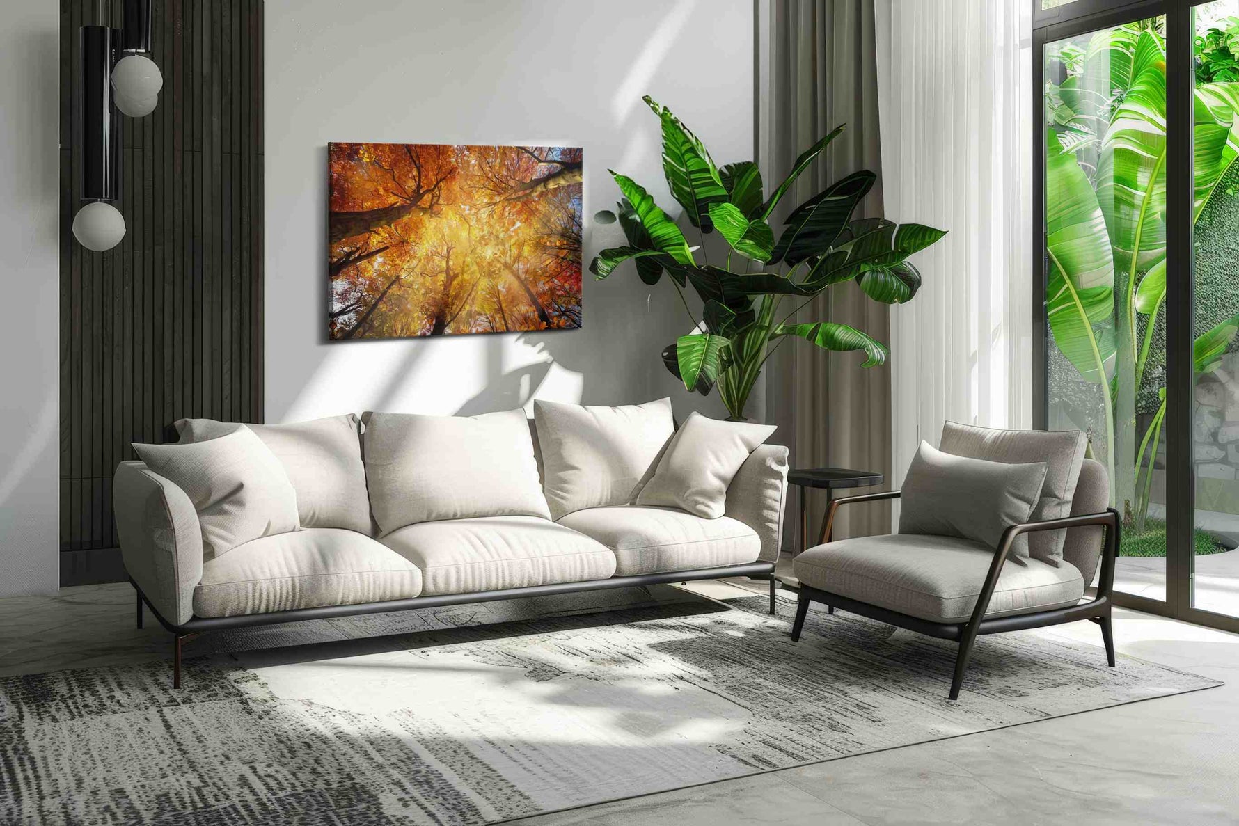 Cathedral of Amber Leaves - Autumn Wall Art, Fall Canvas Print, Seasonal Decor