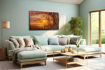 Emberlight Woodland Reverie autumn canvas print, hanging on wall
