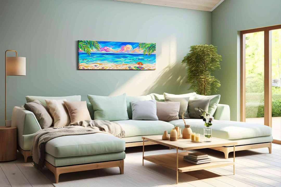 Cotton Candy Tide - Beach Wall Art, Coastal Canvas Print, Tropical Decor