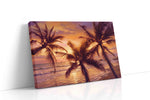 Ember Tide Palms beach canvas print, gallery-wrapped, ready to hang