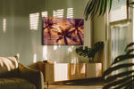 Ember Tide Palms beach canvas print, on wall, lifestyle preview