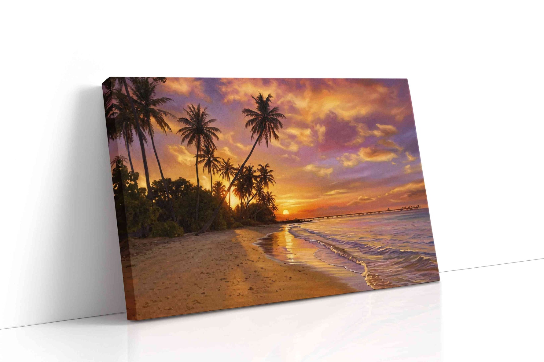 Ember Tide at Palmshore beach canvas print, gallery-wrapped, ready to hang