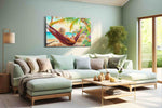 Hammock Between Tides - Beach Wall Art, Coastal Canvas Print, Tropical Decor