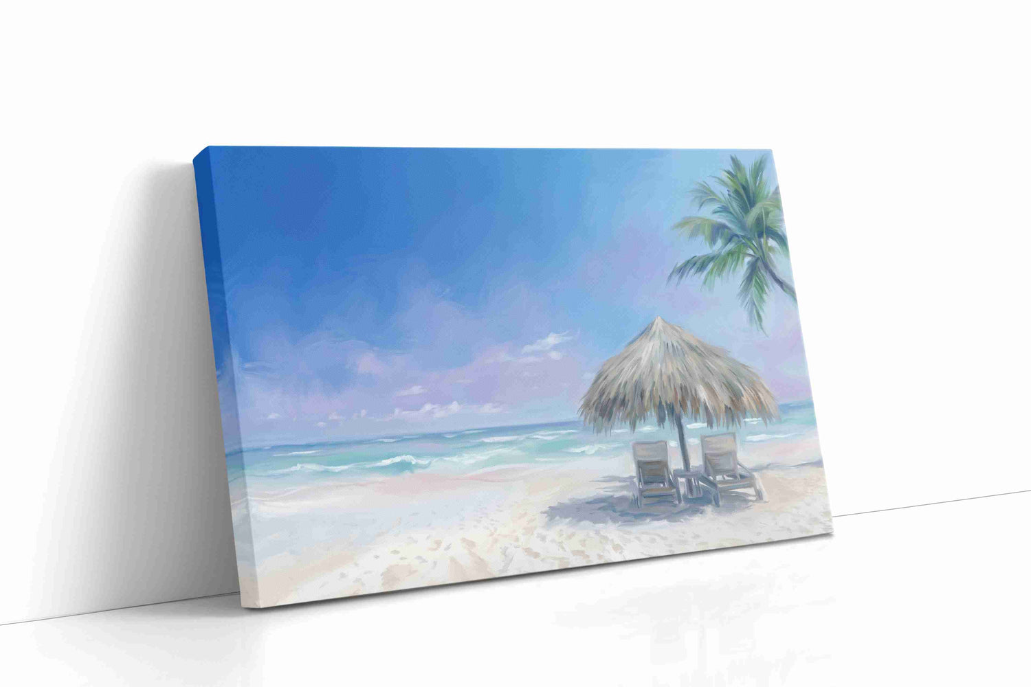 Pastel Tide Reverie beach canvas print, gallery-wrapped, ready to hang