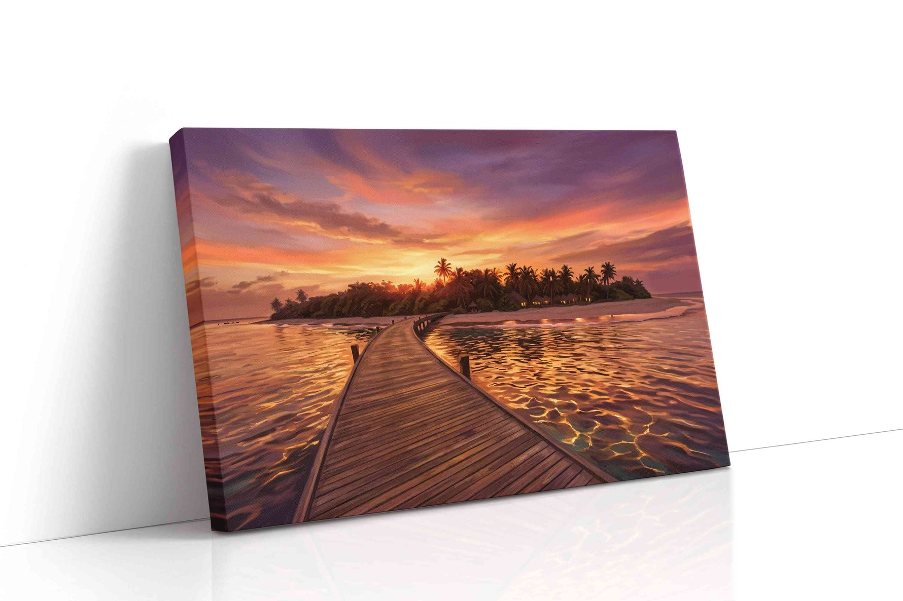 Saffron Passage to Paradise beach canvas print, gallery-wrapped, ready to hang