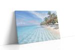 Whispers of the Tidal Palms beach canvas print gallery-wrapped landscape canvas studio shot