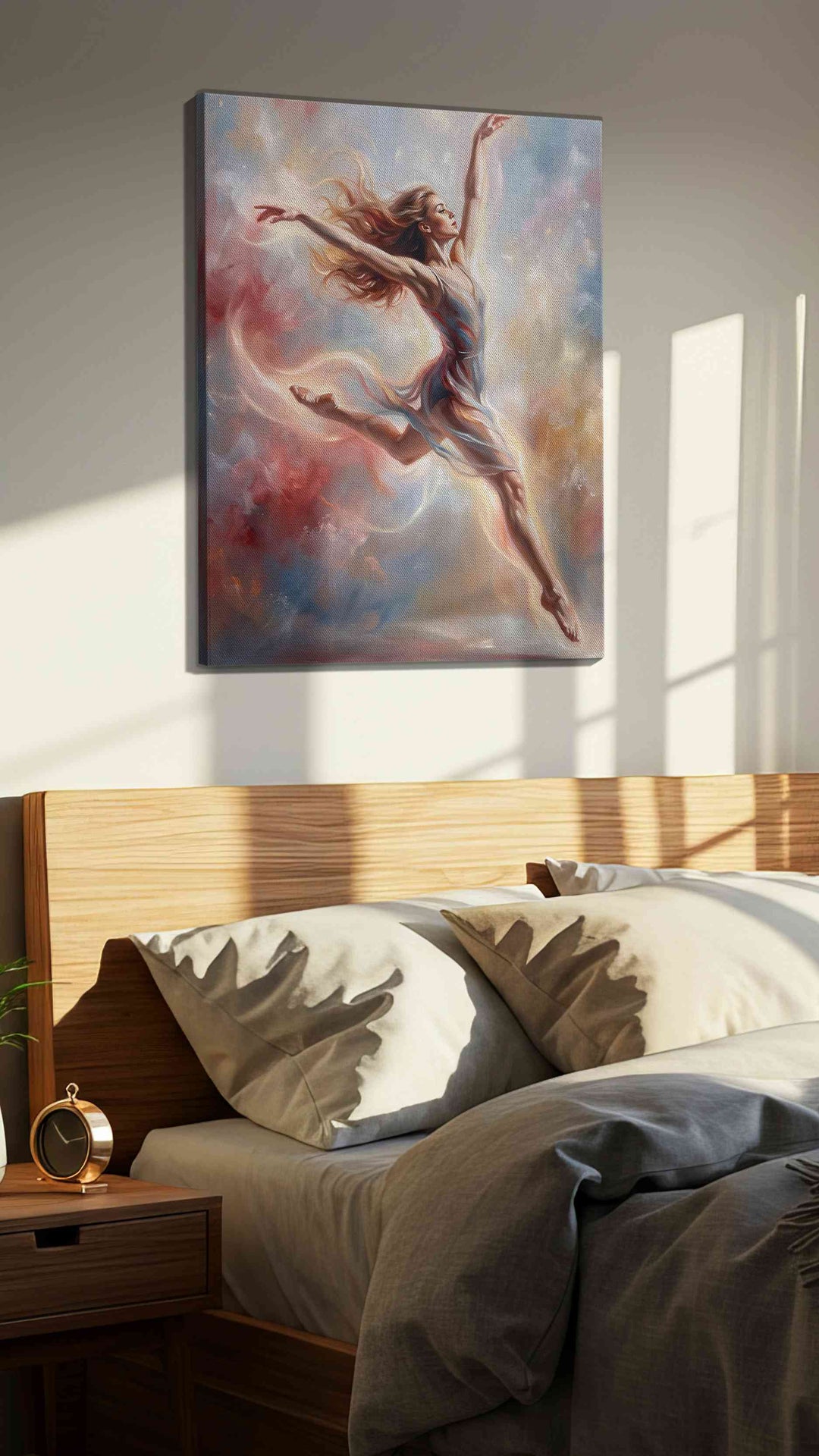 Aurora in Flight - Dance Wall Art, Ballet Canvas Print, Dance Studio Decor