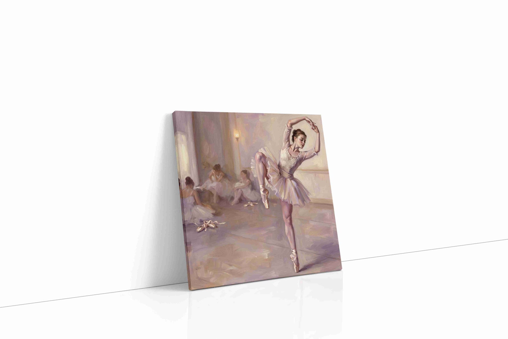 Backstage Rose Reverie dancing canvas print, gallery-wrapped, ready to hang