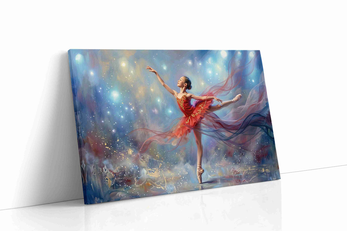 Celestial Arabesque dancing canvas print, gallery-wrapped, ready to hang