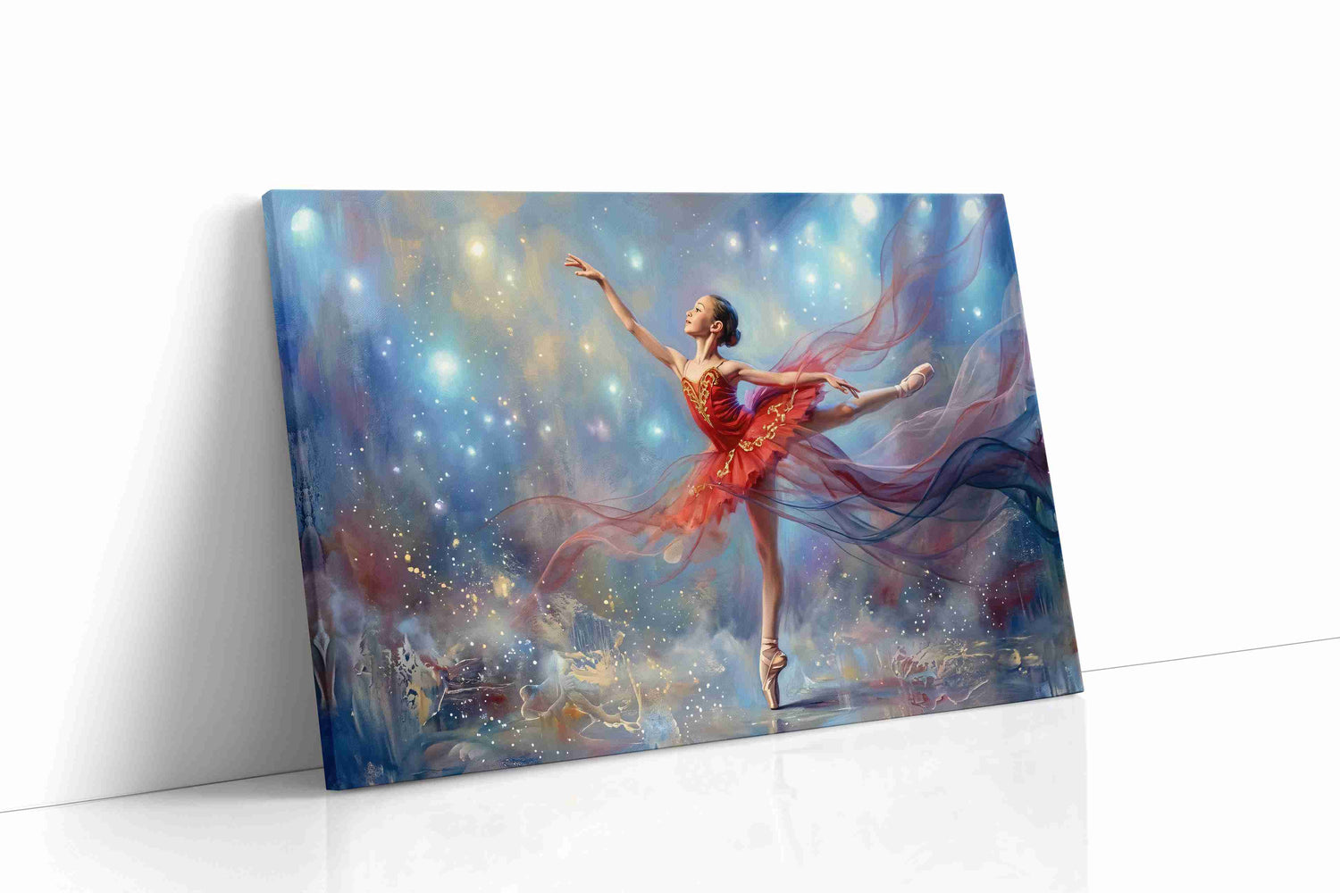 Celestial Arabesque dancing canvas print, gallery-wrapped, ready to hang