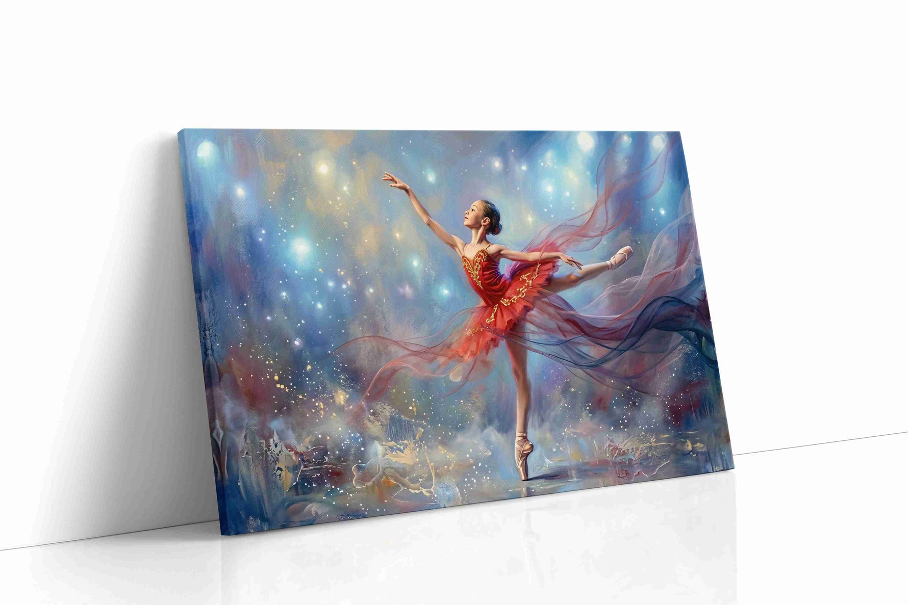 Celestial Arabesque dancing canvas print, gallery-wrapped, ready to hang