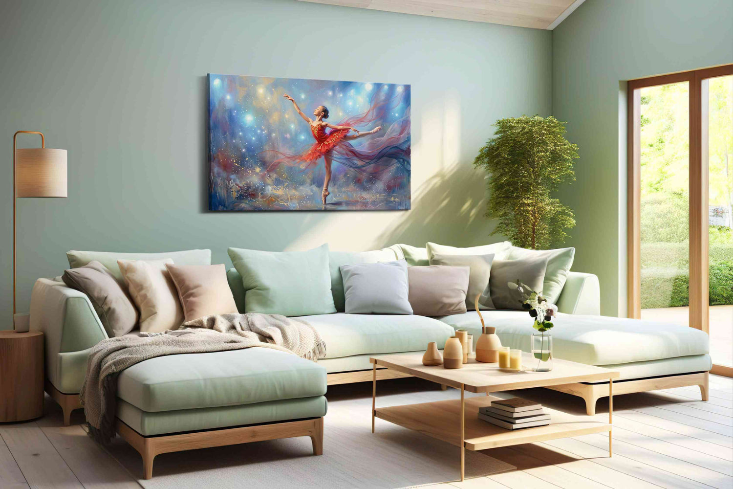 Celestial Arabesque - Dance Wall Art, Ballet Canvas Print, Dance Studio Decor