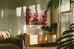Embers of the Ballet dancing canvas print in a contemporary interior mockup