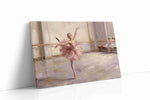 Pirouette in Blush Light dancing canvas print gallery-wrapped landscape canvas studio shot