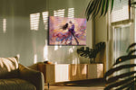 Velvet Whirl of Us dancing canvas print, on wall, lifestyle preview