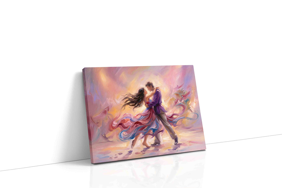 Velvet Whirl of Us dancing canvas print, gallery-wrapped, ready to hang
