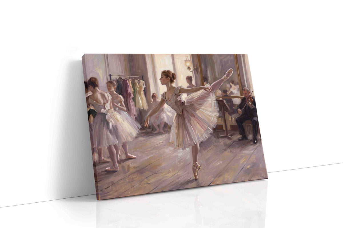 Whispers Before the Ovation dancing canvas print gallery-wrapped landscape canvas studio shot