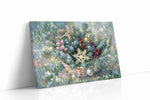 Pastel Yuletide Wreath floral canvas print gallery-wrapped landscape canvas studio shot
