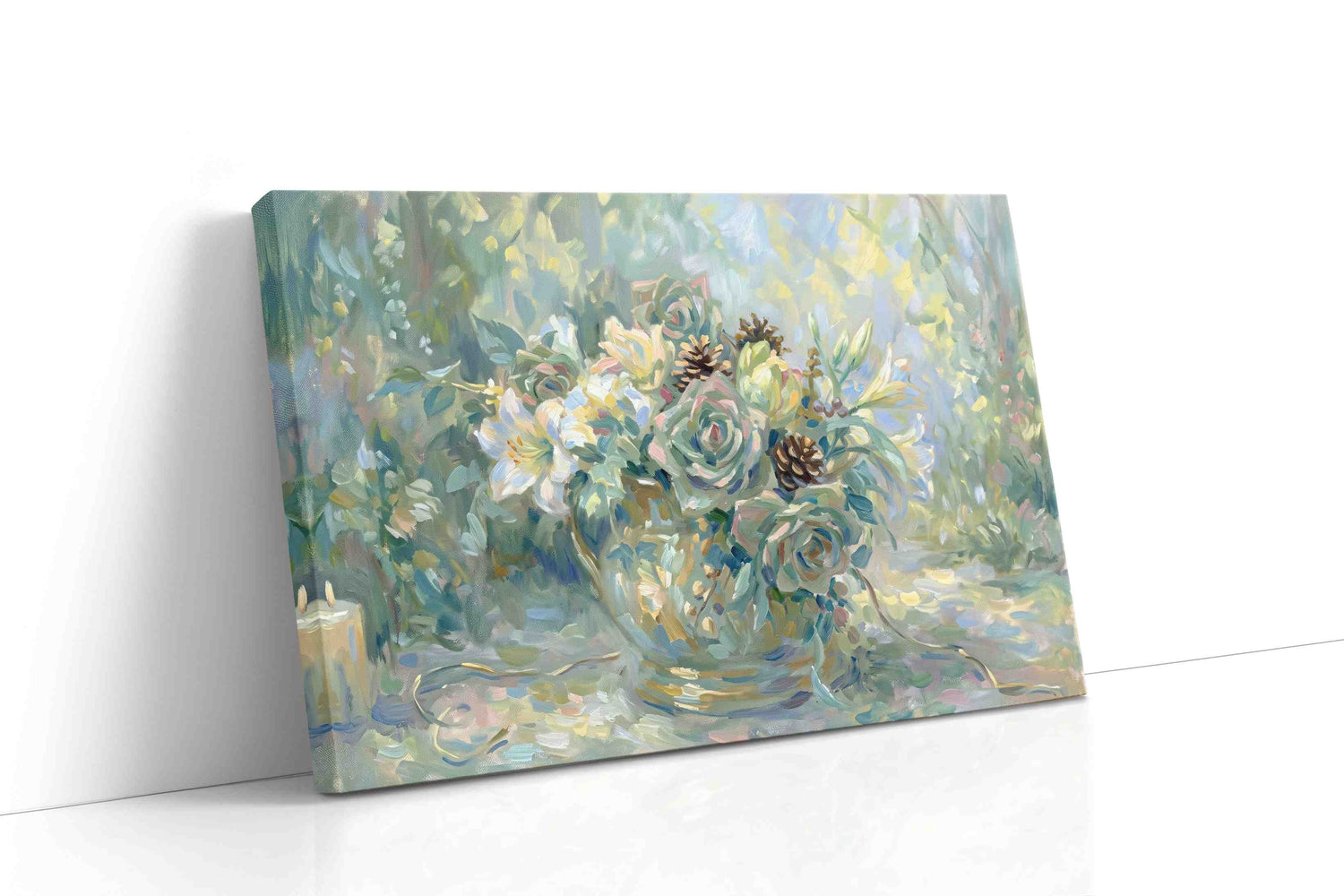 Whispering Woodland Bouquet - Floral Canvas Print, Botanical Wall Art, Flower Canvas Art