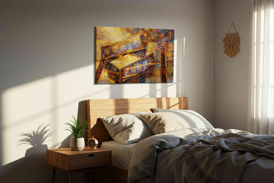 Alchemy of Fortune fortune canvas print, displayed in a bedroom