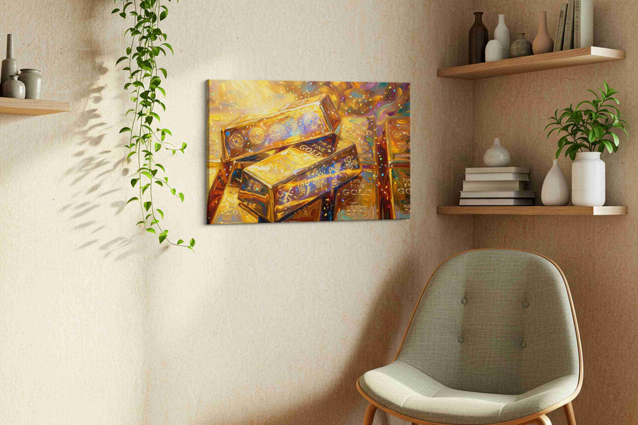 Alchemy of Fortune fortune canvas print, displayed in a living room