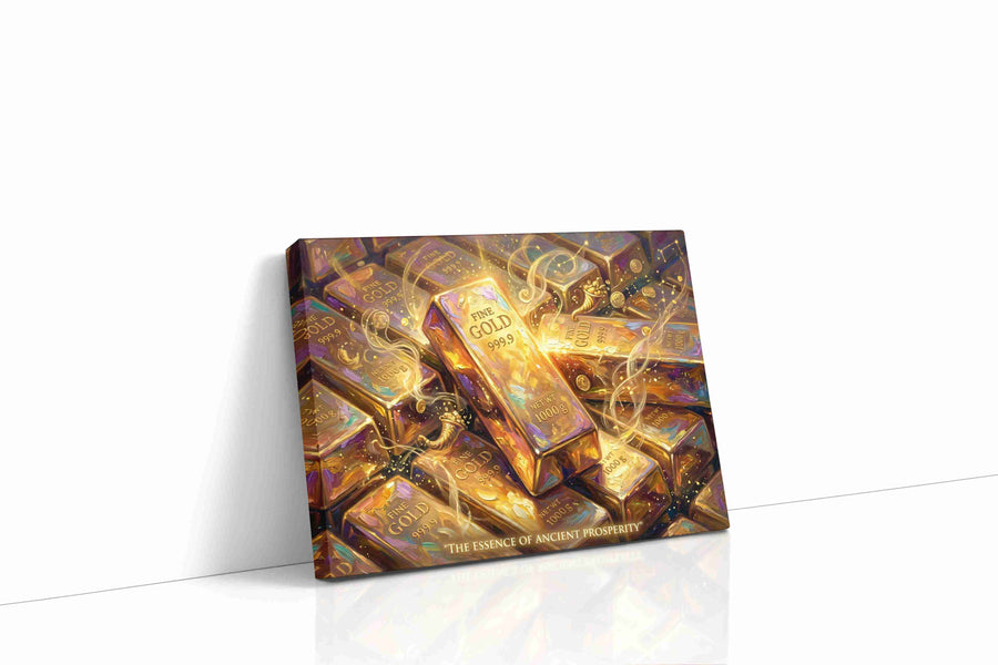 Alchemy of Gilded Fortune fortune canvas print gallery-wrapped landscape canvas studio shot