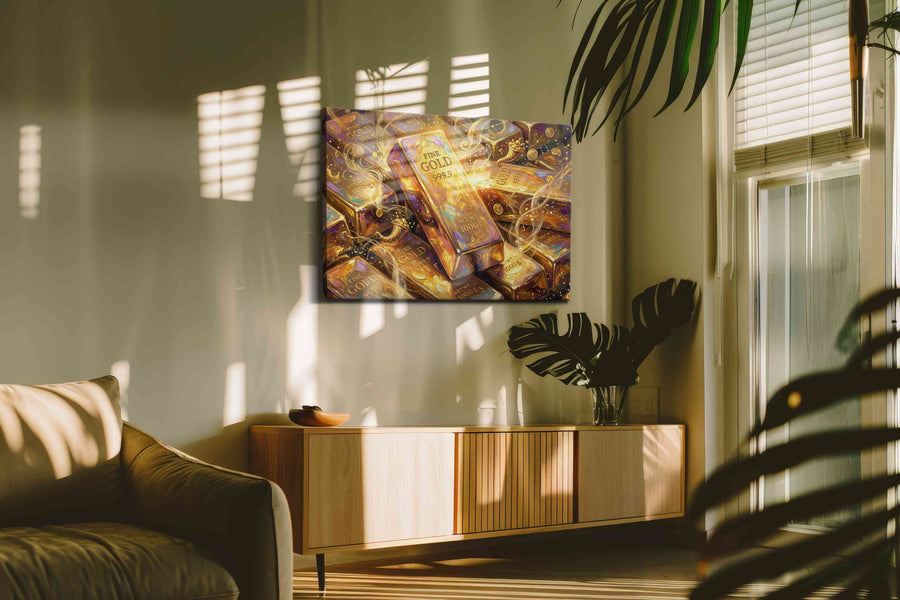 Alchemy of Gilded Fortune fortune canvas print, on wall, lifestyle preview