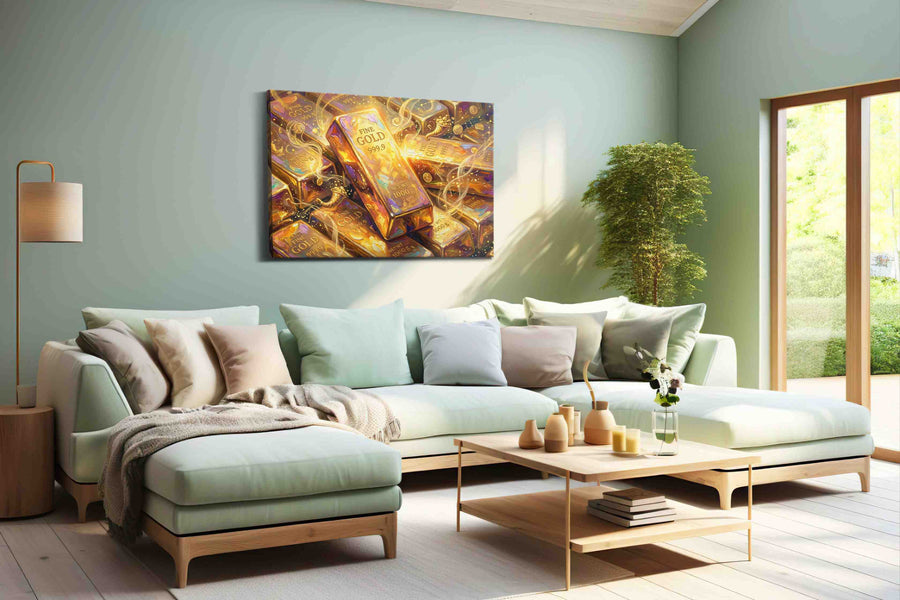 Alchemy of Gilded Fortune fortune canvas print, hanging on wall