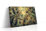 Gilded Currency Reverie fortune canvas print, gallery-wrapped, ready to hang