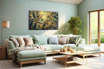 Gilded Currency Reverie fortune canvas print, hanging on wall