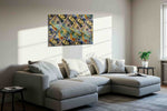 Gilded Hundred Reverie fortune canvas print, displayed in a living room