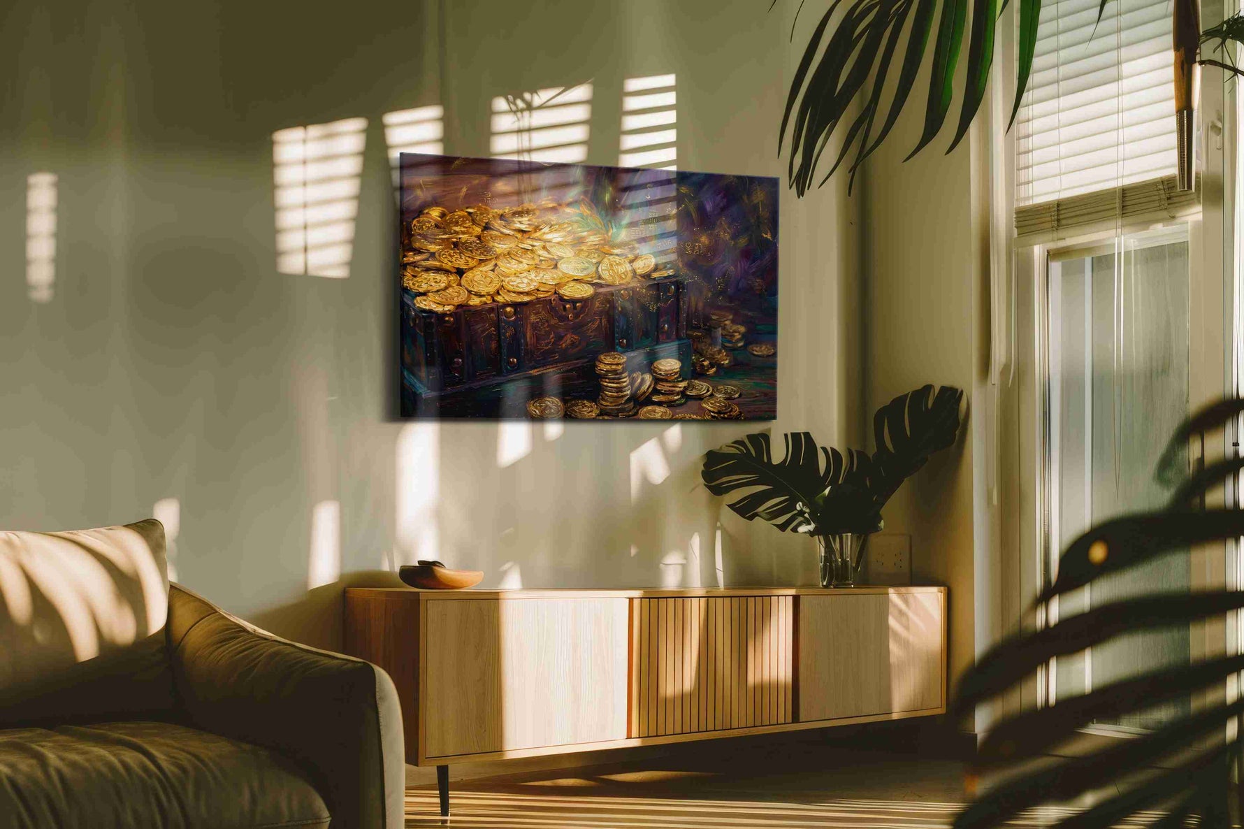 Treasure of the Violet Vault fortune canvas print in a hung canvas mockup