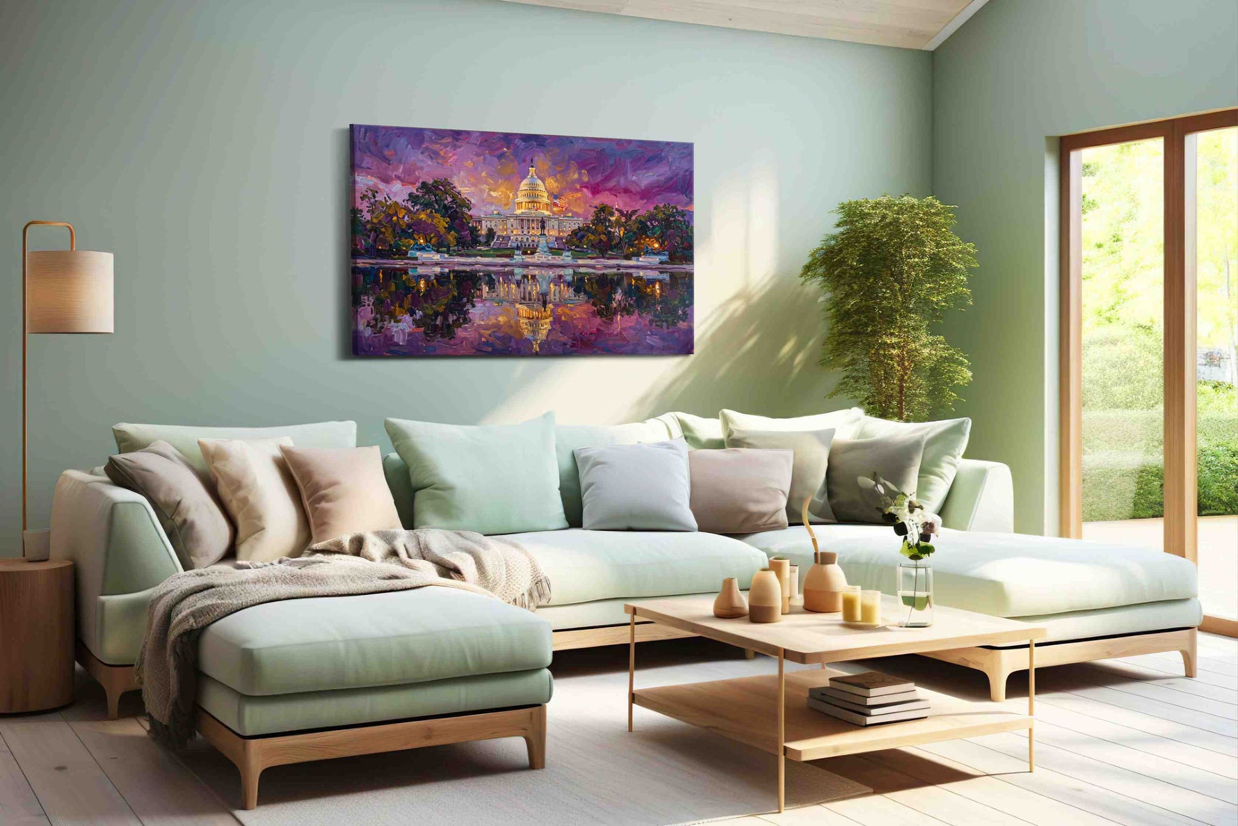 Capitol at Violet Dusk - Landmark Wall Art, Travel Canvas Print, Famous Places Art