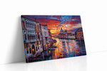 Ember Sky Over the Grand Canal landmarks canvas print, gallery-wrapped, ready to hang