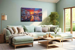 Ember Sky Over the Grand Canal - Landmark Wall Art, Travel Canvas Print, Famous Places Art