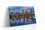 Twilight Over Roebling Reflections landmarks canvas print gallery-wrapped landscape canvas studio shot