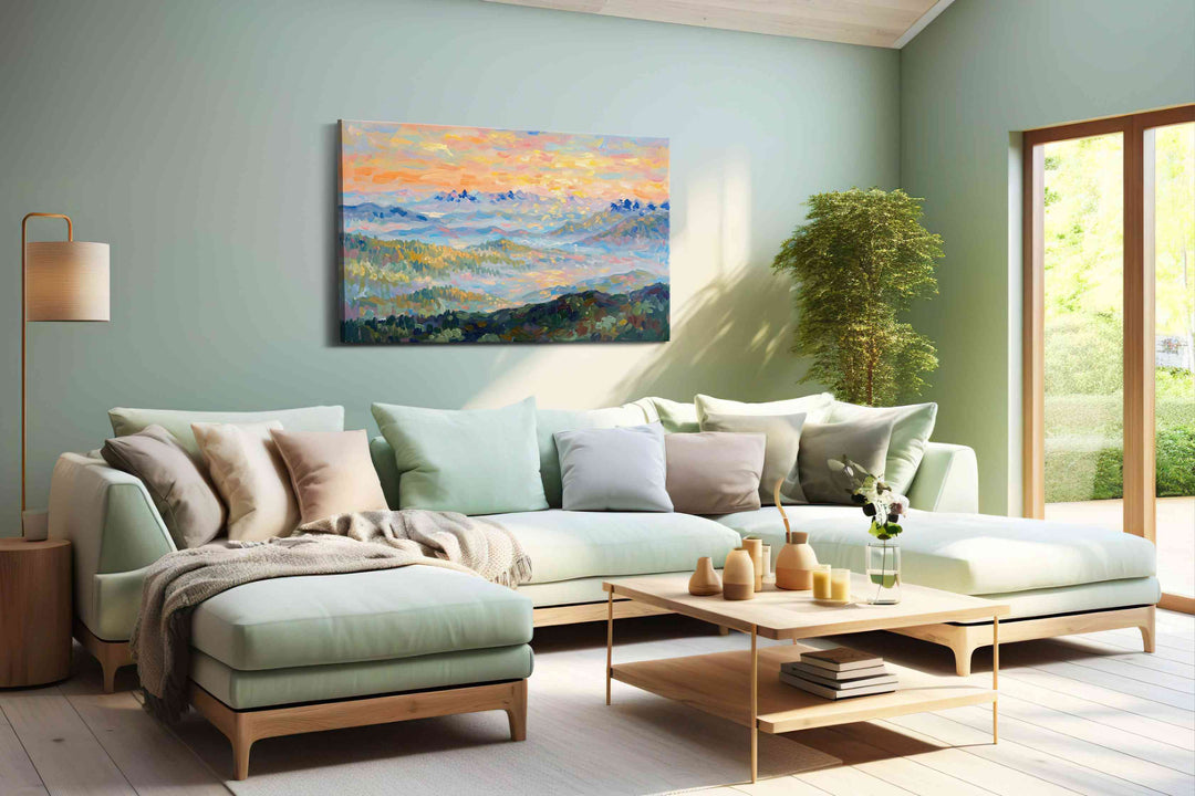 Alpenglow Over Dreaming Peaks - Landscape Canvas Print, Scenic Wall Art, Nature Canvas Art