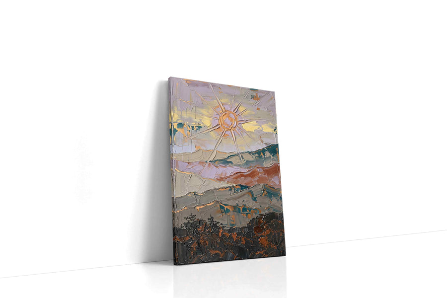 Gilded Solstice Break landscape canvas print, gallery-wrapped, ready to hang