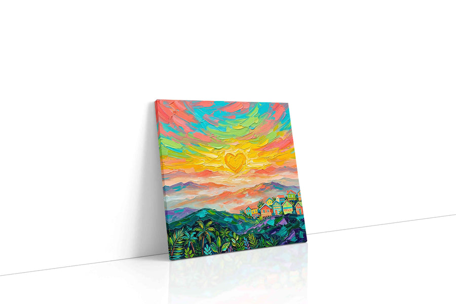 Heart of the Tropical Dawn landscape canvas print, gallery-wrapped, ready to hang
