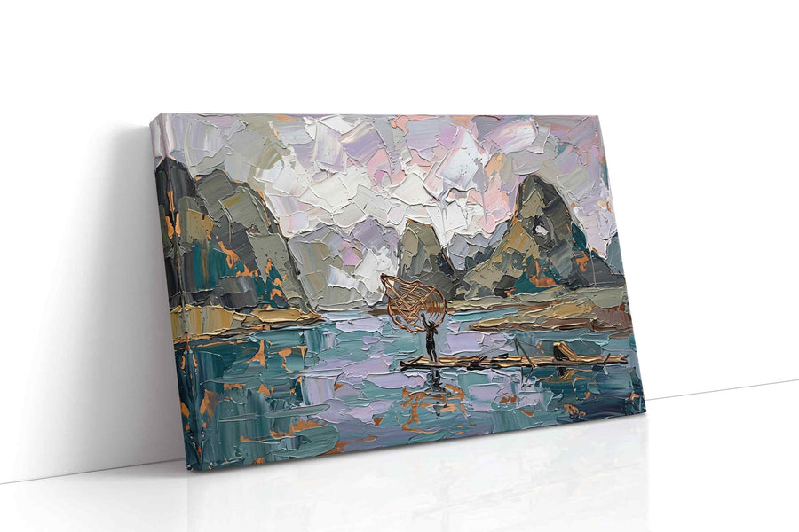 Lantern on Thawing Waters landscape canvas print gallery-wrapped landscape canvas studio shot