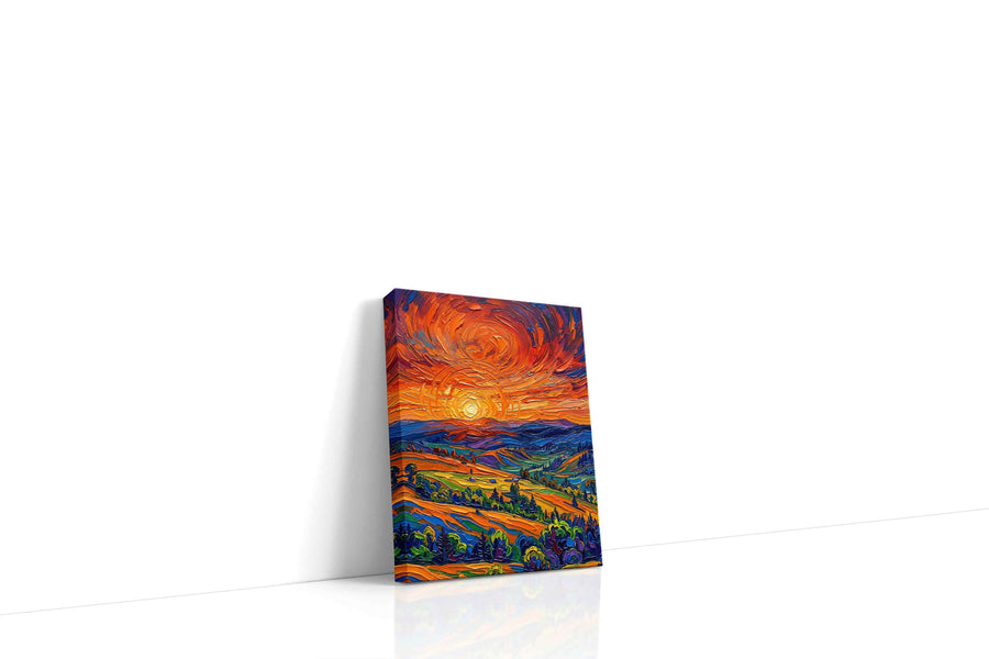 Solstice Over Painted Valleys landscape canvas print, gallery-wrapped, ready to hang