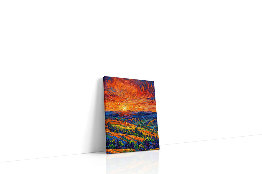Solstice Over Painted Valleys landscape canvas print gallery-wrapped portrait canvas studio shot