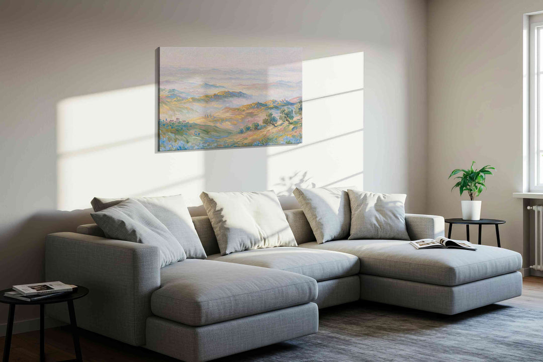 Whispers Over Azure Hills - Landscape Canvas Print, Scenic Wall Art, Nature Canvas Art