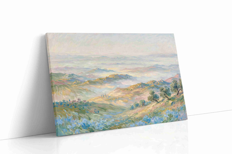 Whispers Over Azure Hills landscape canvas print gallery-wrapped landscape canvas studio shot
