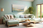 Whispers Over Azure Hills landscape canvas print, hanging on wall