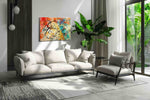 Chromatic Tempest Waltz modern canvas print in a modern interior mockup